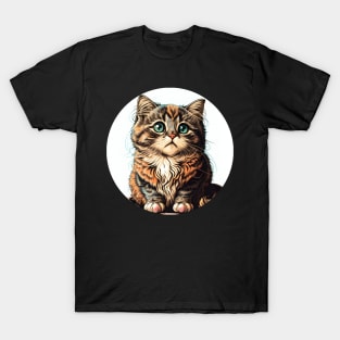 Beautiful Cat Lady Lover, Pastel Cute Cat Kids, Funny Kitten T-Shirt